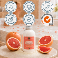 Lait de bain au pamplemousse rouge OEM ODM Marque privée Bain hydratant à l'huile de pépins de raisin Fabricant cosmétique Vente en gros Spa