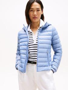 Venta al por mayor azul claro superventas mujer logotipo personalizado chaqueta acolchada Chaqueta corta de invierno con relleno de poliéster - Product Image 5