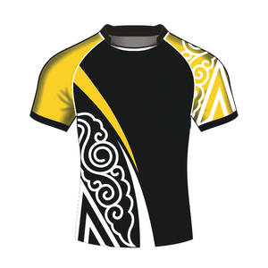 Camiseta de rugby para hombre hecha a medida OEM poliéster de alta calidad transpirable sublimación profesional uniforme de rugby diseño de logotipo personalizado - Product Image 5