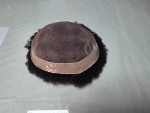 Peluca de Cabello Humano Indio 100%, Estilo Afro, con Ondas Sueltas y Profundas, Resistente al Agua, Base Mono BD - Product Image 5