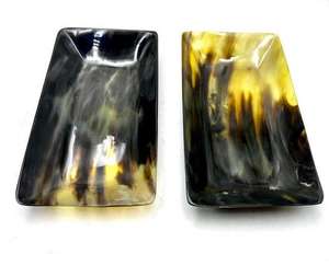 Plato Rectangular de Cuerno de Búfalo Natural de Alta Calidad, Hecho a Mano, Pulido, Ecológico, Clásico para Camping, Superventas - Product Image 2