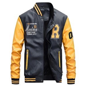 Chaqueta de cuero japonesa coreana informal para hombre, camiseta de béisbol cómoda, ropa superior hecha de lona, nuevo diseño de moda - Product Image 6