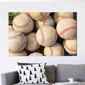 Elegante póster de béisbol en lienzo, decoración de pared para habitación de niño, regalo hecho a mano, 1P:Gallery Wrapped - Product Image 1