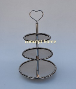 Modern Design Stainless Steel Gold Plated 2 <b>Tier</b> Tabletop <b>Cake</b> <b>Stand</b> for Wedding Birthday Parties <b>Cake</b> Tools - Product Image 2