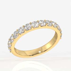 Round Cut Moissanite Diamond Wedding Band <b>Ring</b> in Sterling Silver Elegant Moissanite <b>Rings</b> - Product Image 2