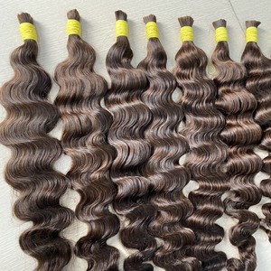 ส่วนขยายผมมนุษย์บริสุทธิ์เวียดนามธรรมชาติไม่ผ่านกระบวนการหนังกำพร้าแบบลอนอยู่ในแนวเดียวกัน - Product Image 4