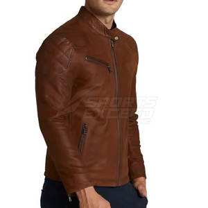 Chaqueta de Cuero de Invierno Más Vendida con Logotipo Frontal con Patrón de Letras, MOQ Bajo, Nueva Llegada, Chaqueta Casual Impermeable y Transpirable para Hombre - Product Image 6