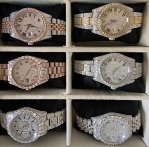 นาฬิกาข้อมือหรูหรา ควอตซ์ มอยส์ซาไนต์ สไตล์โบราณ สำหรับผู้ชาย/ผู้หญิง ขนาด 40 มม. สแตนเลสสตีล 316L กระจกแซฟไฟร์ กันน้ำ 30 เมตร ลดราคาพิเศษ - Product Image 3