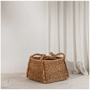 Brown Water Hyacinth Storage <b>Basket</b> With Handle Large Laundry <b>Baskets</b> Perfect For <b>Bathroom</b> Bedroom Wholesale From Vietnam - Product Image 6