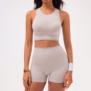 Sexy Women Hot Pink One Shoulder Ribbed Activewear Outfit Crop Top Biker <b>Shorts</b> - Sculpting Fit Squat Proof Material - Product Image 1