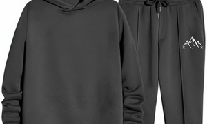 Chándal Deportivo con Capucha para Hombre, Invierno, Color Sólido |   Bordado Personalizado |   100% Algodón |   Transpirable |   Antibacteriano |   Forro de lana | - Product Image 5