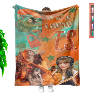 SIN MOQ Diseño personalizado Solid Life Showgirl <span class=keywords><strong>Taylor</strong></span>'s New Album Cover Manta <span class=keywords><strong>de</strong></span> microfibra ligera <span class=keywords><strong>de</strong></span> felpa súper suave y acogedora - Product Image 1