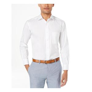 Camicia da Uomo Slim Fit Professionale, Marca Club Room, Popeline Bianco 100% Cotone, Antipiega, Taglia XL, Camicie Business ODM - Product Image 1