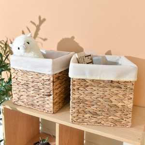 Hot Sale Water Hyacinth <b>Storage</b> Basket Eco-Friendly Multifunction Handmade Laundry <b>Hamper</b> Bathroom Neatening Made in Vietnam - Product Image 5