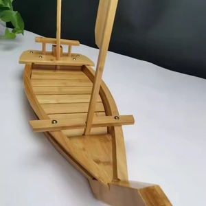 Plateau de service en bois de style bateau pour collations et thé Plateau artisanal unique pour table à manger de cuisine et affichage décoratif à la maison - Product Image 4