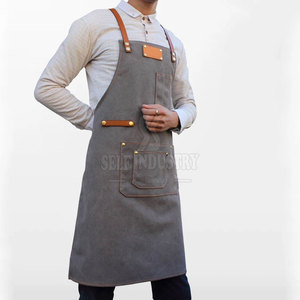 Venta directa de fábrica, delantales de peluquero Unisex, algodón, sin mangas, duraderos, ecológicos, ligeros, de secado rápido, tamaños de colores personalizables - Product Image 4