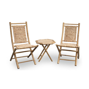 Ensemble de chaises et table pliables en bambou naturel mobilier d'extérieur fabriqué au Vietnam vente en gros pas cher - Product Image 3