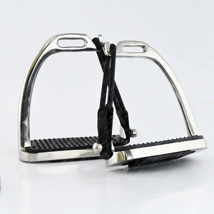 Hochwertige beste Sicherheits bügel Steigbügel Bareback Sattel mit verstellbaren Steigbügeln Schaukel pferdes attel Pferde bügel Aluminium - Product Image 1