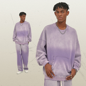 Sweat-shirt à capuche vintage en molleton bouclette 400 g/m², délavé à l'acide, 100 % coton, hiver - Product Image 1