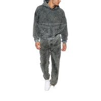 Ensemble survêtement homme hiver 2025 personnalisé avec logo, coupe ample, délavé à l'acide, respirant, grande taille, léger, séchage rapide, 100% coton