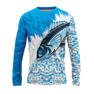 Camisas de Pesca Personalizadas de Manga Larga para Hombre, Protección Solar, Absorción de Humedad, Camisa de Pesca UPF50+, Jerseys de Pesca OEM - Product Image 1