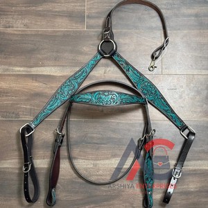 ชุดที่สวมหัวหนังเครื่องมือมือระดับพรีเมี่ยมคุณภาพสูงชุดคอเสื้อหน้าอกหนังแบบตะวันตกพร้อมด้วยงานฝีมือที่ทนทาน - Product Image 1