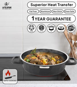 Ensemble de 6 casseroles peu profondes antiadhésives multi-couches, design pierre, résistantes au four - Product Image 5