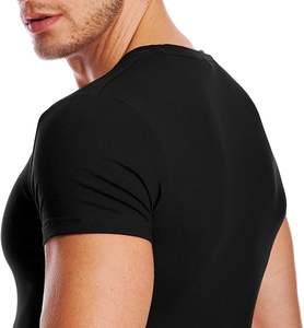 2025 nouveauté à manches courtes maillot V0-Neck t-shirts haut tendance mode Style Punk t-shirt pour les activités de plein air et salle de sport - Product Image 5