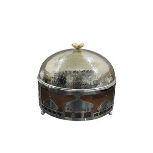 Boîte de rangement en bois élégante et artisanale, durable, avec couvercle en métal de qualité supérieure (24 cm), pour une utilisation décorative dans la cuisine, la salle à manger ou la maison moderne. - Product Image 6