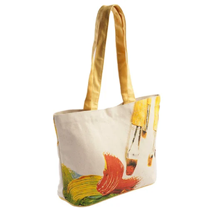 Bolsas de compras reutilizables de algodón de lona biodegradables ecológicas Impresión personalizada con automango Estilo de moda clásico - Product Image 3