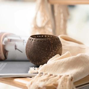 Bougeoir en noix de coco, tendance, bougeoirs décoratifs pour la décoration de la maison, vente en gros, OEM accepté - Product Image 3