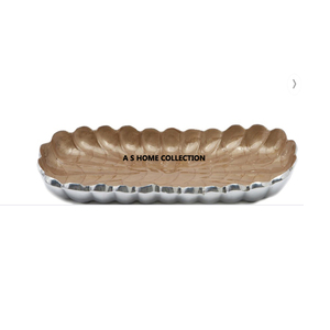 Premium Modern Luxury Fancy Aluminio Forma geométrica Bandeja para servir Esmalte Acabado para el uso de la decoración de las fiestas en el hogar - Product Image 1