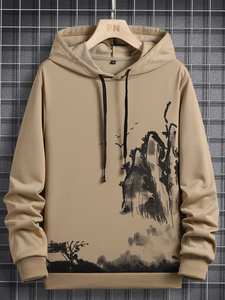 Sudaderas con capucha para hombre de la mejor calidad 2025, nueva moda de manga larga, ropa de moda para Otoño Invierno, Color sólido, tela teñida lisa de algodón 100% - Product Image 4