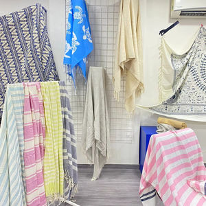 100% Cotton Fouta Pareo Shawl Customizable Vertical Woven Striped Designs Packaged in India Mumbai Summer Traditional Scarf - Product Image 1