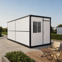 Maison pliante 20 pieds, maison conteneur portable et pliable, maisons préfabriquées, vente en gros, populaire