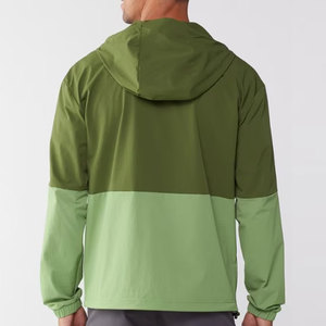 เสื้อแจ็คเก็ตผู้ชายแบบสองด้าน OEM ผ้า softshell ระบายอากาศได้ดี เป็นมิตรกับสิ่งแวดล้อม ซับในด้วยผ้าฟลีซ มีฮู้ด กันลม เหมาะสำหรับฤดูหนาว เสื้อคลุมสำหรับเดินป่า แบบติดกระดุมด้านหน้า - Product Image 6