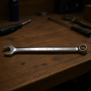 Chiavi Combinate Cromate Lucidate di Tipo Lungo con Estremità Aperta e Anello Offset - Product Image 3