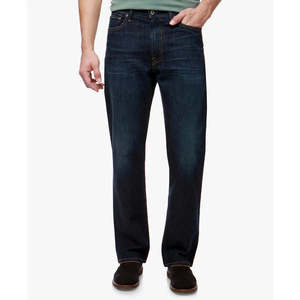 กางเกงยีนส์ผู้ชาย Lucky Brand รุ่น 181 ทรงตรงสบาย สีกรมท่า สไตล์วินเทจฮิปฮอป ไซส์ 34X30 ผ้าเดนิมถัก ปักลาย สีซีด - Product Image 1