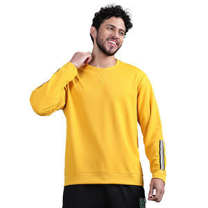 Sweat-shirts d'hiver pour hommes 100% coton, design imprimé personnalisé, col rond de haute qualité, motif uni, tissu 300g, vente en gros - Product Image 1