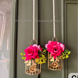 Nouvelle Arrivée Décoratif En Métal Cage Porte Suspendue Décor De Mariage Floral Cage Cordes Pendaison De Crémaillère Faveur Diwali, Festival Décor - Product Image 3