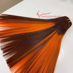 วิกต่อผมมนุษย์ทำจากเส้นด้ายสองชั้นสำหรับต่อผมสีฟ้าบริสุทธิ์ - Product Image 2