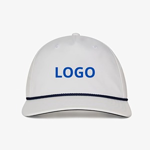 Gorra de béisbol de poliéster impermeable transpirable de secado rápido de 5 paneles con diseño OEM ajustable Snapback bordado personalizado rendimiento Golf - Product Image 2