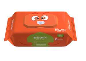 Lingettes humides pour bébé KINKIN non tissées, antibactériennes, hydratantes, protection UV, 80 pièces, parfum thé vert, personnalisables - Product Image 6