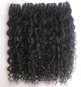 Wholesale 24" Loose Curly Human Hair Extension Best Export Option Black Women Single Drawn Wave High Quality Indian Temple <b>12</b> - Product Image 1