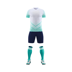 Diseño personalizado y logotipo uniformes de fútbol de alta calidad equipo de secado rápido 100% poliéster fútbol conjunto completo uniforme de fútbol de los hombres - Product Image 1