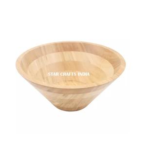 A Hot Selling Wholesale Eco Friendly Custom Logo Cooking <b>Bowl</b> Dough <b>Bowl</b> Kitchen Acacia <b>Wooden</b> <b>Salad</b> <b>Bowl</b> - Product Image 1