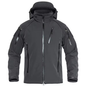 แจ็คเก็ตซอฟต์เชลกันน้ำคุณภาพสูงสำหรับขายส่ง  รับสกรีนโลโก้ แจ็คเก็ตสำหรับตั้งแคมป์ผู้ชาย แจ็คเก็ตซอฟต์เชลกันลมสำหรับกิจกรรมกลางแจ้ง - Product Image 6