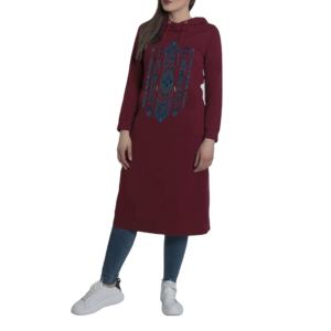 Nouveauté Logo personnalisé de haute qualité épaule tombante femmes 100% coton uni blanc pull oversize islamique musulman pour les filles - Product Image 1