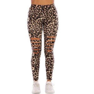 Leggings de sport imprimés léopard pour femmes, leggings de sport taille haute, leggings extensibles pour femmes - Product Image 3