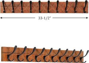 Cintre en bois de qualité supérieure avec épaules larges et barre pour pantalon, cintre en bois pour vêtements avec encoches pour bretelles et robes - Product Image 2